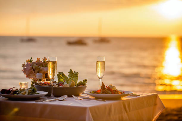 Beachfront Candlelit Dinner at Sunset Maldives